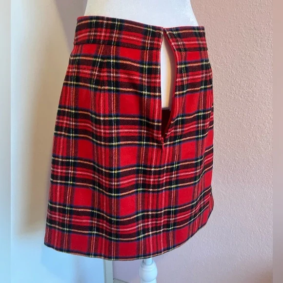 Red Tartan Plaid Skirt with broken zipper* NWT - Picture 7 of 14